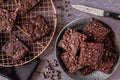 Keto chocolate brownie dessert Royalty Free Stock Photo