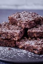 Keto chocolate brownie dessert Royalty Free Stock Photo