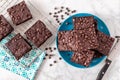 Keto chocolate brownie dessert Royalty Free Stock Photo