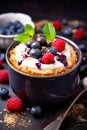Keto dessert in a cup. Selective focus. Royalty Free Stock Photo