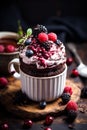 Keto dessert in a cup. Selective focus. Royalty Free Stock Photo