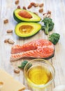 Keto diet food ingredients set. Selective focus Royalty Free Stock Photo
