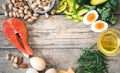 Keto diet food ingredients set. Selective focus Royalty Free Stock Photo
