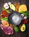 Keto diet foods Royalty Free Stock Photo