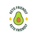 Keto diet icon logo. Ketogenic approved sign vector icon
