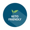 keto friendly badge on white