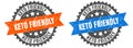 keto friendly band sign. keto friendly grunge stamp set Royalty Free Stock Photo