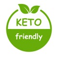 keto friendly diet healthy food label icon vector for graphic design, logo, website, social media, mobile app, UI illustration Royalty Free Stock Photo