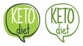 Keto friendly drawn doodle sticker