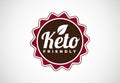 Keto friendly icon. Keto friendly and organic labels sign. Healthy natural product label design Royalty Free Stock Photo