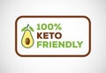 Keto friendly icon. Keto friendly and organic labels sign. Healthy natural product label design Royalty Free Stock Photo