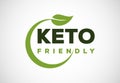 Keto friendly icon. Keto friendly and organic labels sign. Healthy natural product label design Royalty Free Stock Photo