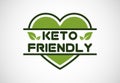 Keto friendly icon. Keto friendly and organic labels sign. Healthy natural product label design Royalty Free Stock Photo