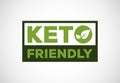 Keto friendly icon. Keto friendly and organic labels sign. Healthy natural product label design Royalty Free Stock Photo