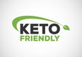 Keto friendly icon. Keto friendly and organic labels sign. Healthy natural product label design Royalty Free Stock Photo