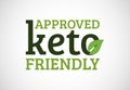 Keto friendly icon. Keto friendly and organic labels sign. Healthy natural product label design Royalty Free Stock Photo