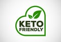 Keto friendly icon. Keto friendly and organic labels sign. Healthy natural product label design Royalty Free Stock Photo