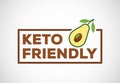 Keto friendly icon. Keto friendly and organic labels sign. Healthy natural product label design Royalty Free Stock Photo