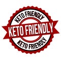 Keto friendly label or sticker