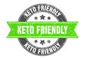 keto friendly round stamp with ribbon. label sign Royalty Free Stock Photo