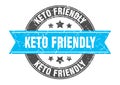 keto friendly round stamp with ribbon. label sign Royalty Free Stock Photo