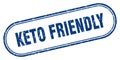 keto friendly stamp. rounded grunge textured sign. Label Royalty Free Stock Photo