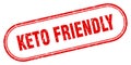 keto friendly stamp. rounded grunge textured sign. Label Royalty Free Stock Photo