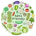 Keto friendly vegetable products for the keto diet