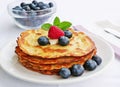 Keto pancakes with summer berries