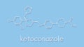 Ketoconazole antifungal drug molecule. Skeletal formula. Royalty Free Stock Photo