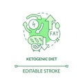 Ketogenic diet green concept icon Royalty Free Stock Photo
