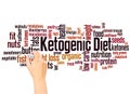 Ketogenic diet word cloud and hand writing concept Royalty Free Stock Photo