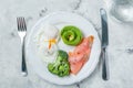 Ketogenic food concept - plate with keto food Royalty Free Stock Photo