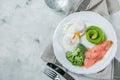 Ketogenic food concept - plate with keto food Royalty Free Stock Photo