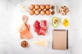 Ketogenic low carbs diet ingredients Royalty Free Stock Photo