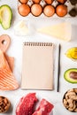 Ketogenic low carbs diet ingredients Royalty Free Stock Photo