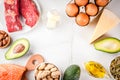 Ketogenic low carbs diet ingredients Royalty Free Stock Photo