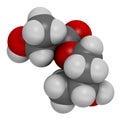 Ketone ester molecule. Present in drinks to induce ketosis. 3D rendering. Atoms are represented as spheres with conventional color