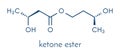 Ketone ester molecule. Present in drinks to induce ketosis. Skeletal formula Royalty Free Stock Photo