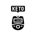 ketone meter device glyph icon vector illustration Royalty Free Stock Photo