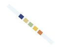 Ketone test, paper strip with colored squares for testing acetone levels