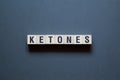 Ketones - word concept on cubes