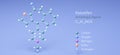 ketotifen molecule, molecular structures, antiallergic agents, 3d model, Structural Chemical Formula and Atoms with Color Coding