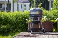 Kettle barbecue grill with cover