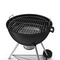 Kettle barbecue grill with cover isolated on white.