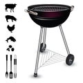 Kettle barbecue grill Royalty Free Stock Photo