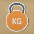 Kettle bell heavy weight lifting icon