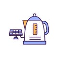 Kettle charge with solar Vector Icon which can easily modify or edit.