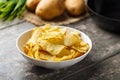 Kettle cooked potato crisps