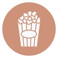 Kettle corn, popcorn Vector Icon which can easily edit Royalty Free Stock Photo